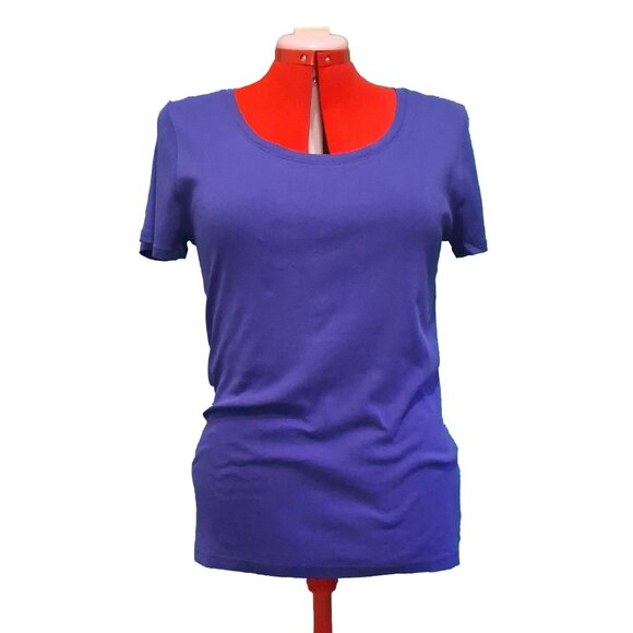 Merona Purple Short Sleeve Scoop Neck T-Shirt Size XL - Picture 1 of 5